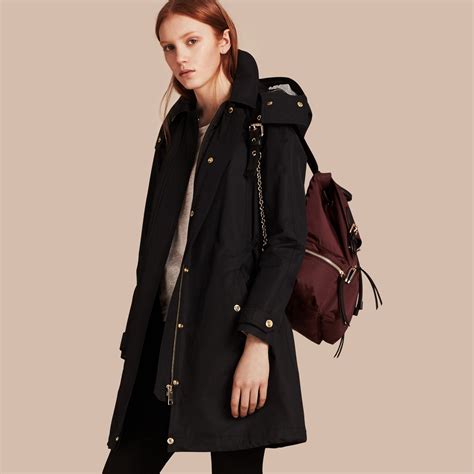 burberry detachable hood parka|Detachable Warmer Cotton Parka in Black .